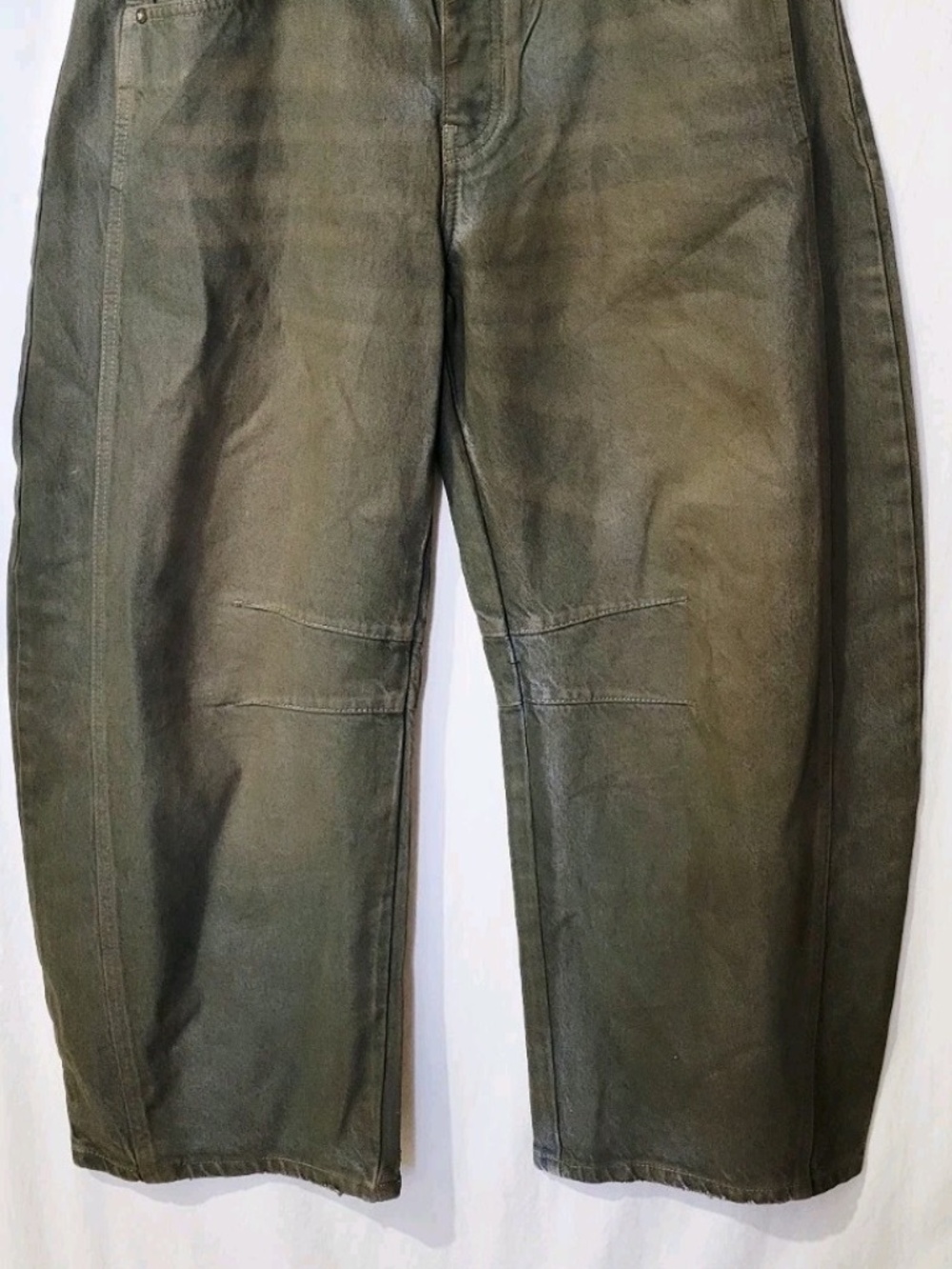 Unworn - Free People Coated Barrel Leg Denim Jeans - Picture 6 of 15